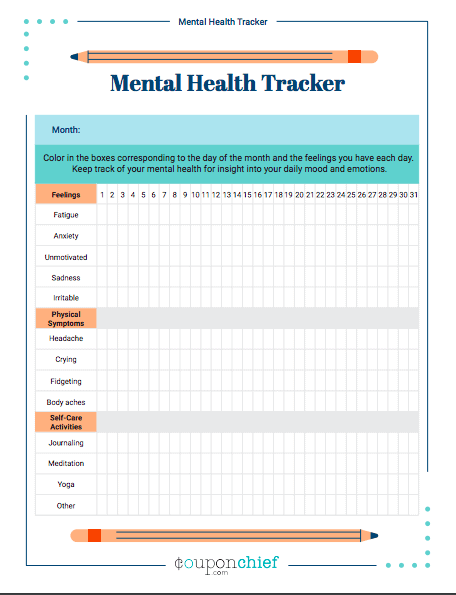 Free Mental Health Tracker Printable